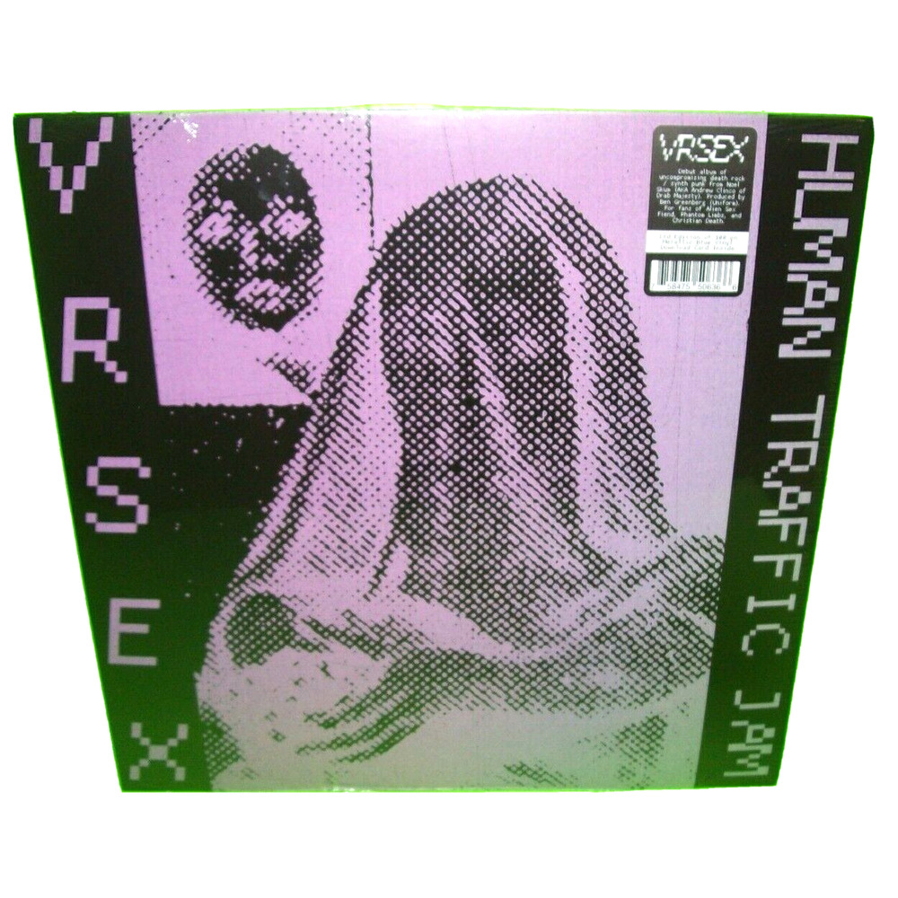 VR Sex Human Traffic Jam Vinyl LP Darkwave Gothic Metallic Blue 100 Drab Majesty